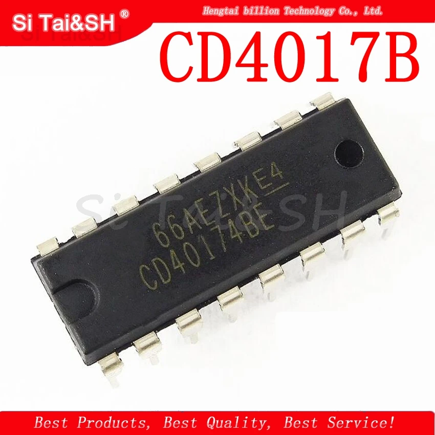 10pcs/lot CD4017 CD4017B CD4017BE 4017 DECADE COUNTER DIVIDER IC new original | Электронные компоненты и