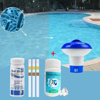 

Household Swimming Pool Floating Tablet Dispenser Distributor Water Quality Test Strip Set Outdoor Hot Tubs & Accessories