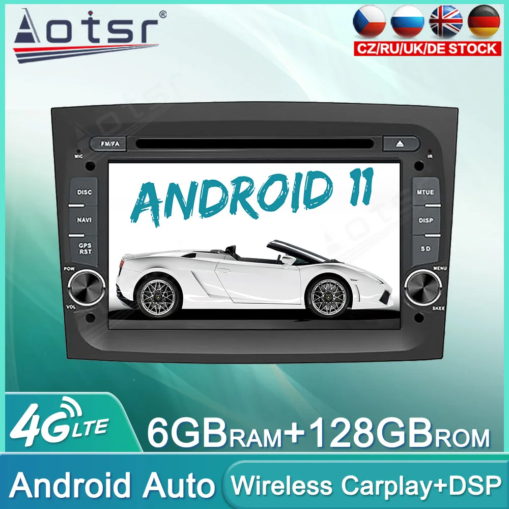 

Автомобильная магнитола на Android 11, 128 ГБ для Fiat Doblo 2016, 2017, 2018, аудио, мультимедийный плеер, GPS-навигация, автомобильное стерео головное устройство Carplay