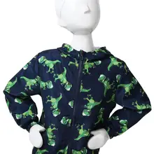 Outerwear Jacket Windbreaker Hooded Spring Dinosaur Zippered Fall Long-Sleeve Boys Kids