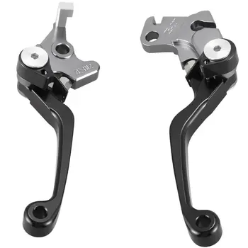 

2Pcs Motorcycle Brake Lever Handle CNC Motorcycle Clutch Brake Lever Handle Black for Kawasaki KLx250 D-Tracker 98-08