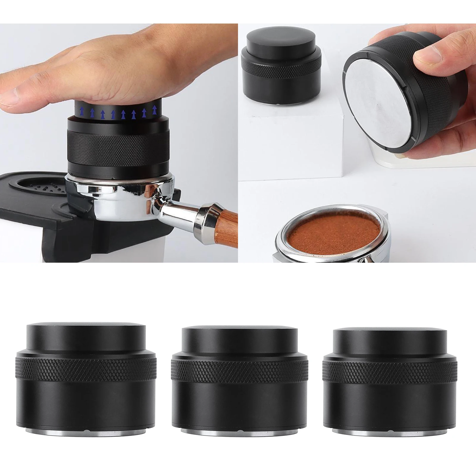 51/53/58mm 304 Stainless Steel Coffee Powder Espresso Tamper Press Hammer Coffee Distribution Tool Barista Maker