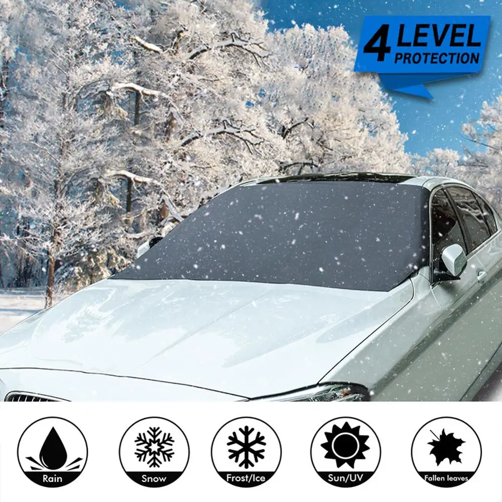 

Universal Car Front Windscreen Magnetic Snow Ice Shield Windshield Protector Cover 210x120cm Auto Anti-frost Anti-fog Protector