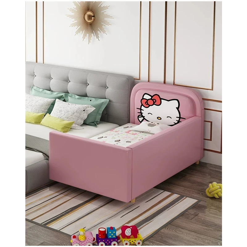 Креативная детская кровать с лестницей принцесса спальня мультфильм форма детские кровати сшитая кровать