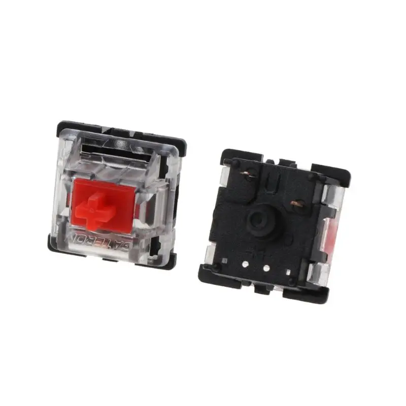 

10Pcs Mechanical Keyboard Gateron MX 3 Pin Red Switch Transparent Case B95C