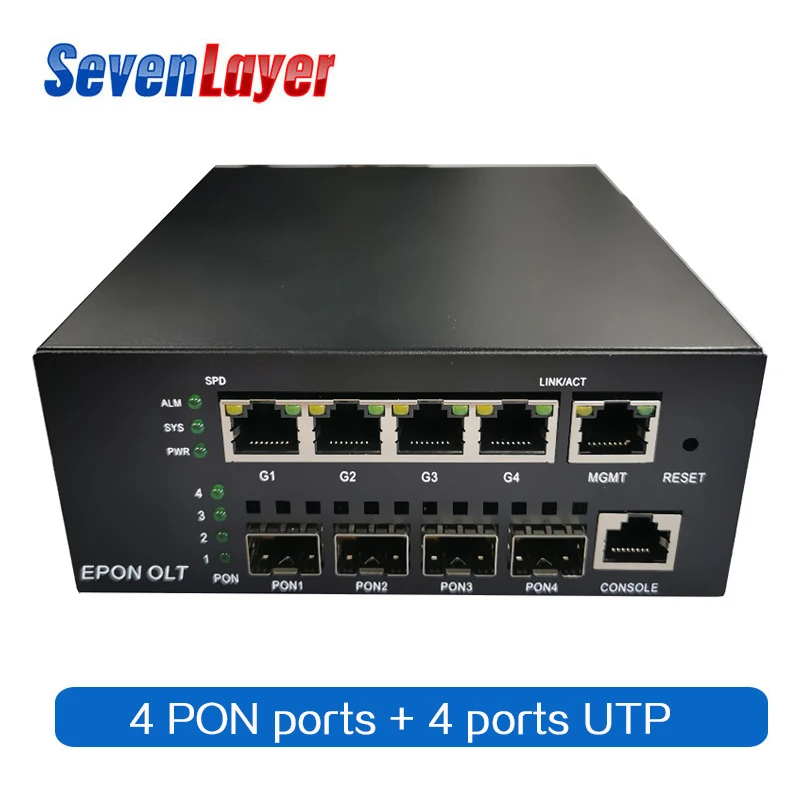 EPON OLT 4PON Ports FTTH CATV GEPON OLT Carrier-grade high-density Fiber Optic High Quality 1.25G professional  PX20+  EPON Onu ftth fast connector