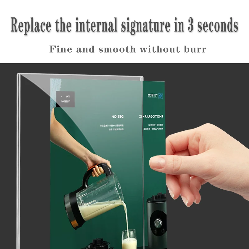 아크릴 L-스타일 T-타입 강한 테이블 간판 양면 테이블 le 사인 디스플레이 카드 랙 테이블 A4 A6 종이 거치대 표시, A5