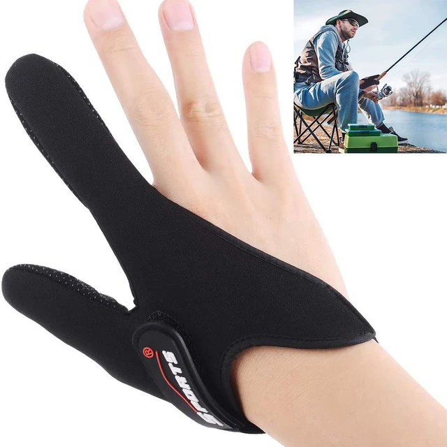 Double Finger Protector Fishing Gloves Fishermen Two Finger