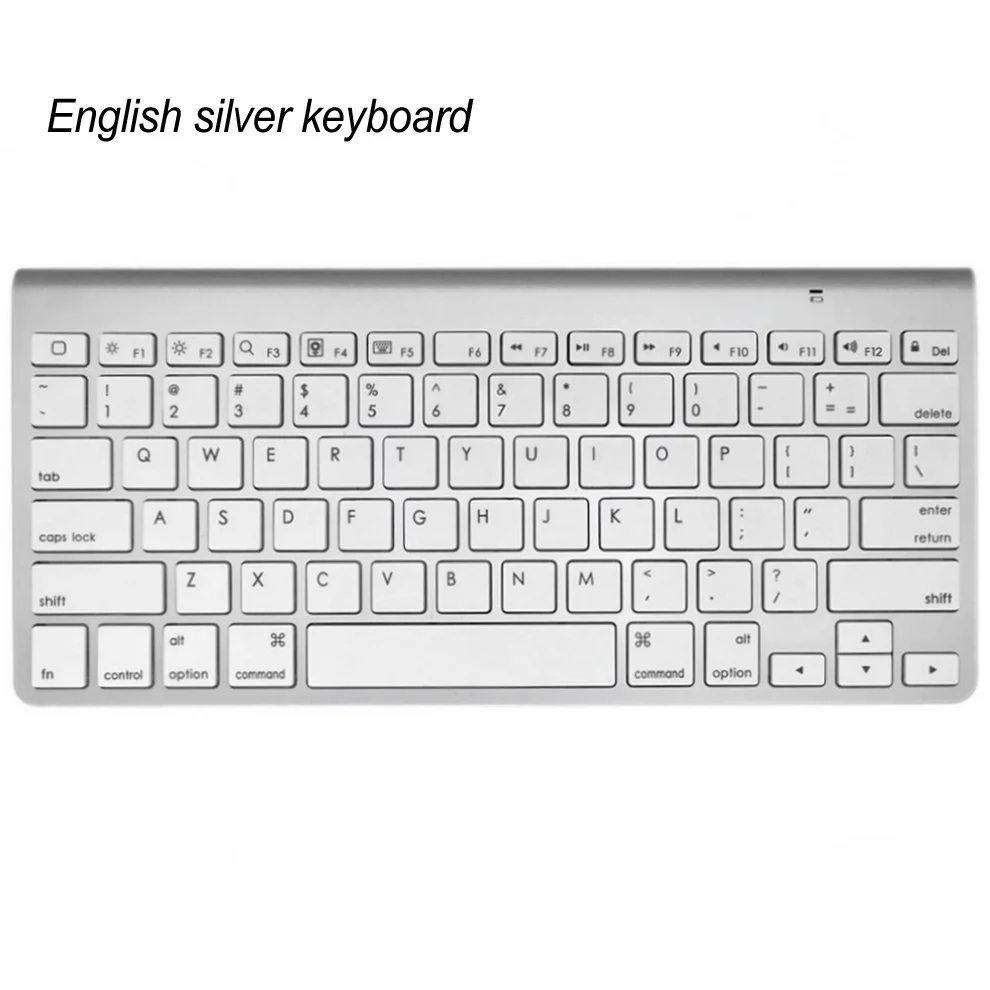 American Layout Универсальная ультра-тонкая Бесшумная клавиатура Bluetooth для планшетов и смартфонов, беспроводная клавиатура Mac стиль IOS Android WIN - Цвет: American Layout