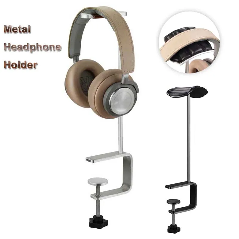 Metal Headphone Holder Display Desk Mount Universal Office Non Slip Hanger Headset Stand Durable Bracket Space Saving