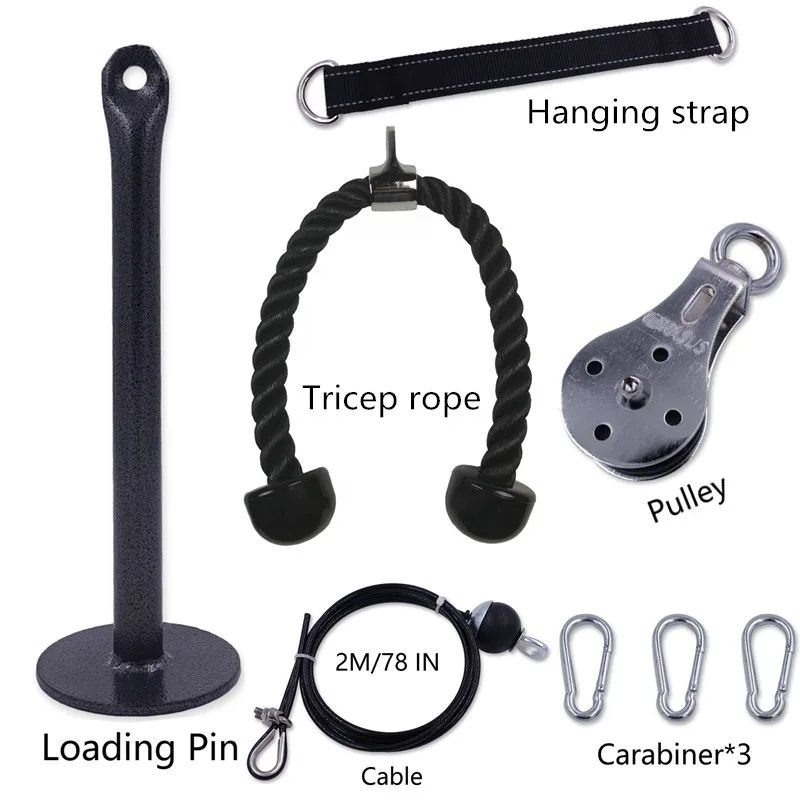 Fitness-Pulley-Cable-System-DIY-Loading-Pin-Lifting-Triceps-Rope-Machine-Workout-Adjustable-Length-Home-Gym(7)