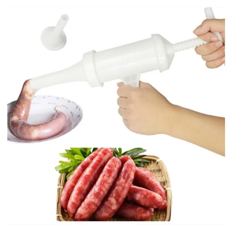 

Manual Sausage Meat Fillers Machine for Sausage Meat Stuffer Filler Hand Operated Sausage Machines Food Maker Funnel Nozzle Set