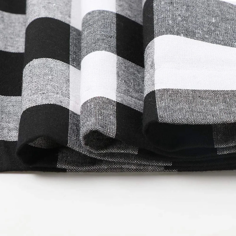Хлопок и мешковина Buffalo Плед клетчатый настольная дорожка, водонепроницаемый Реверсивный Рождественский Настольный дорожка для рождественского стола Decorat