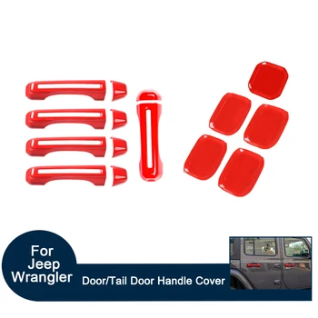 

2Doors/4Doors Door Handle Trim Cover for 2018+ Jeep Wrangler JL Exterior Tailgate Grab Handle Chrome Cover Unlimited Styling