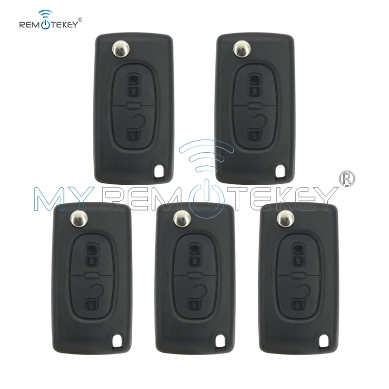 Пульт дистанционного управления Remtekey CE0523 для Citroen Peugeot 2 кнопки 433 МГц HU83 blade PCF7941 5