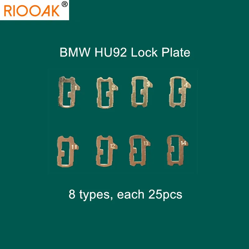 200pcs/lot 8 Types HU92 Car Lock Reed Plate For BMW Auto Locking Plate
