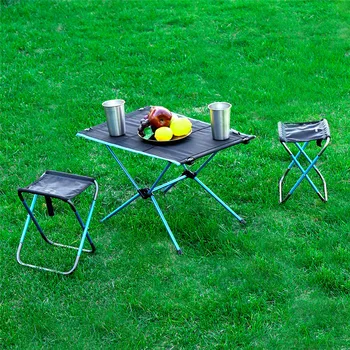 

Portable Foldable Table Camping Outdoor Furniture Computer Bed Tables Ultra Light Desk table Oxford Cloth Waterproof Travel Desk