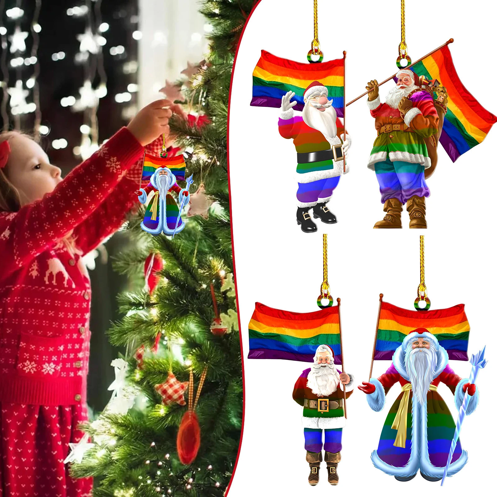 Bolas de Navidad de dibujos animados, adornos navideños de Papá Noel,  colgantes de árbol, decoraciones para el hogar, fiesta, regalo de Año  Nuevo|Colgantes y adornos en forma de gota| - AliExpress