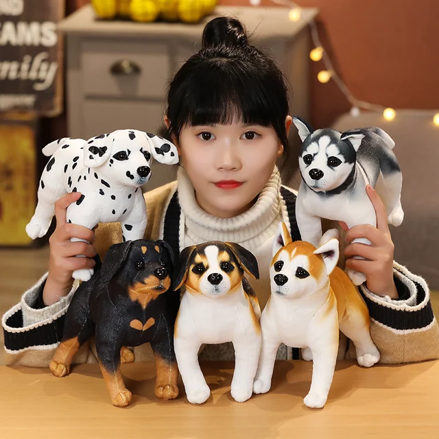 Realistic Dogs Plush Toys - Husky / Shiba Inu / Dalmatian / Pug / Migr -  Furvenzy