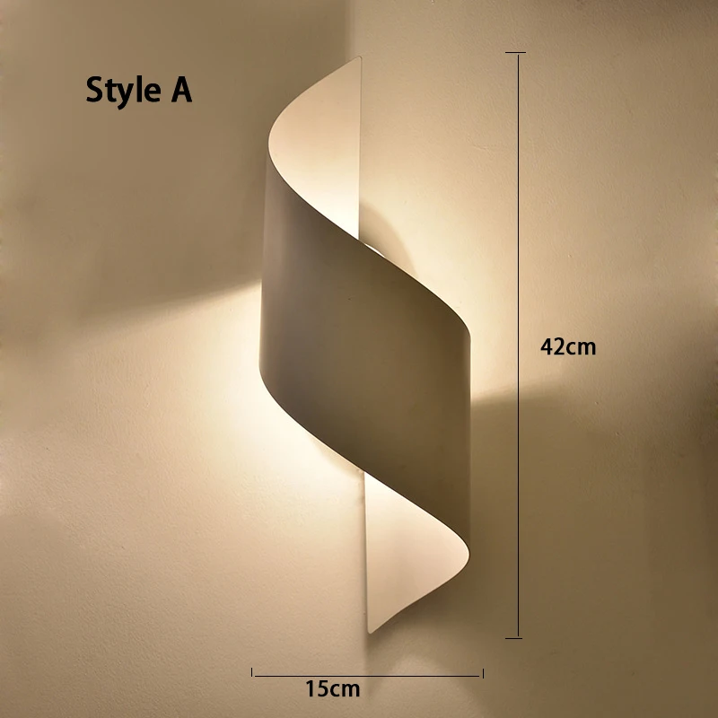 Современный Железный настенный светильник, зеркальный бра, настенный светильник для дома, светильник для ванной, прикроватный светильник для спальни, настенный светильник для помещений - Цвет абажура: Style A