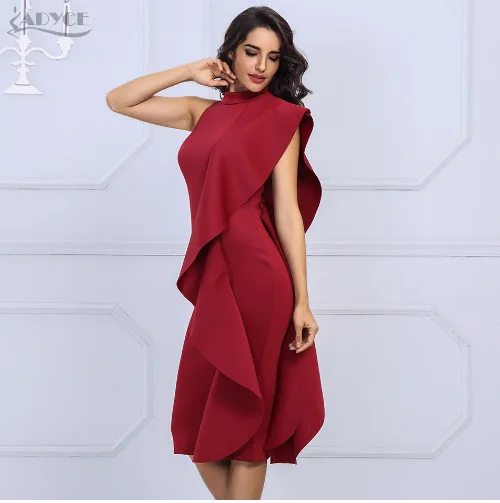 

2018 Summer New Style WOMEN'S Dress Sleeveless A- line Dress Large Flounced Sexy Joint Nightclub Formal Dress 2786 #