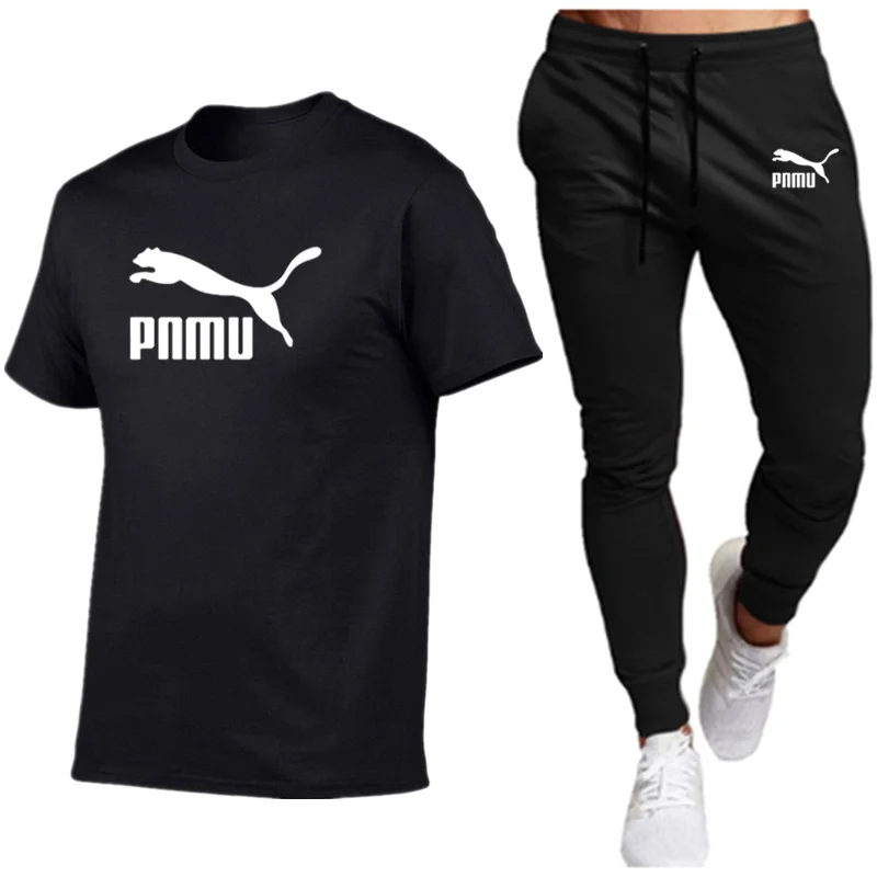 Костюм спортивный мужской с принтом повседневная одежда для бега и фитнеса