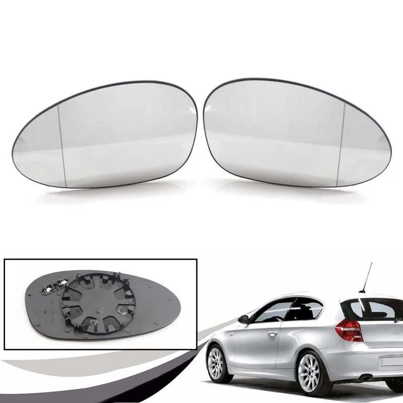 Car accessories Heated Rear View Mirrors Side Wing Mirror Glass Right & Left White For BMW E90 2005 2006 2007 2008 | Автомобили и