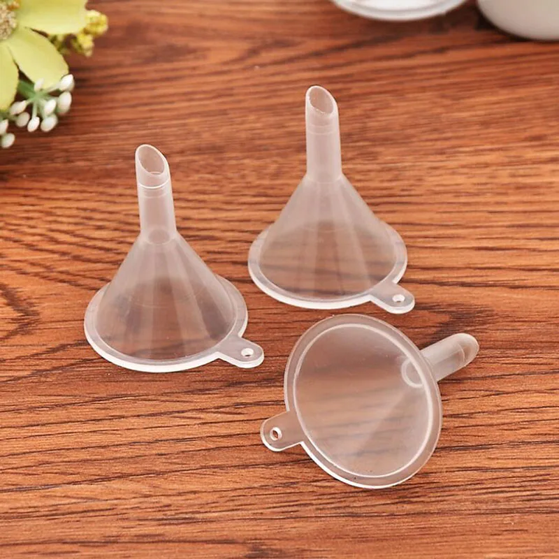 Mini Transparent Plastic Laboratory Diffuser Funnel plastic filter funnel Juice Dropper Bottle Liquid Essential Oil Filling Tool 10 Pieces/set