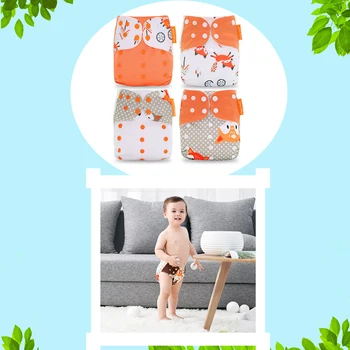 

Eco-Friendly Cloth Diaper Washable and Reusable Baby Cloth Diaper With One Opening Fit 3-15kg Baby