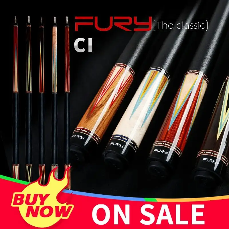 

US Imported FURY CI All Handmade Pool Cue Stick with Case 13mm Tip Billiard Cue Stick Kit for Champion Professional Athlete HTE