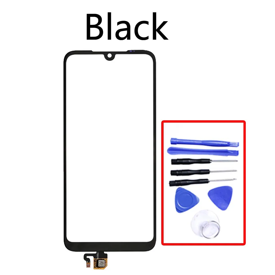 Black-With tool 6,2" для Xiaomi Redmi 7 Сенсорная панель сенсорного экрана дигитайзер ЖК-дисплей стеклянная линза Панель запасные части - Цвет: Black-With tool