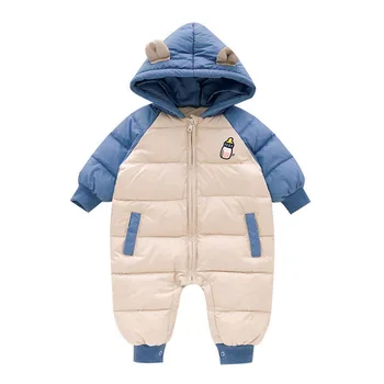 

MudiPanda Newborn Clothes Infant One-Piece Jumpsuit For Baby Winter Plus Velvet Thickening Clothing For Boys Girls Romper 2020