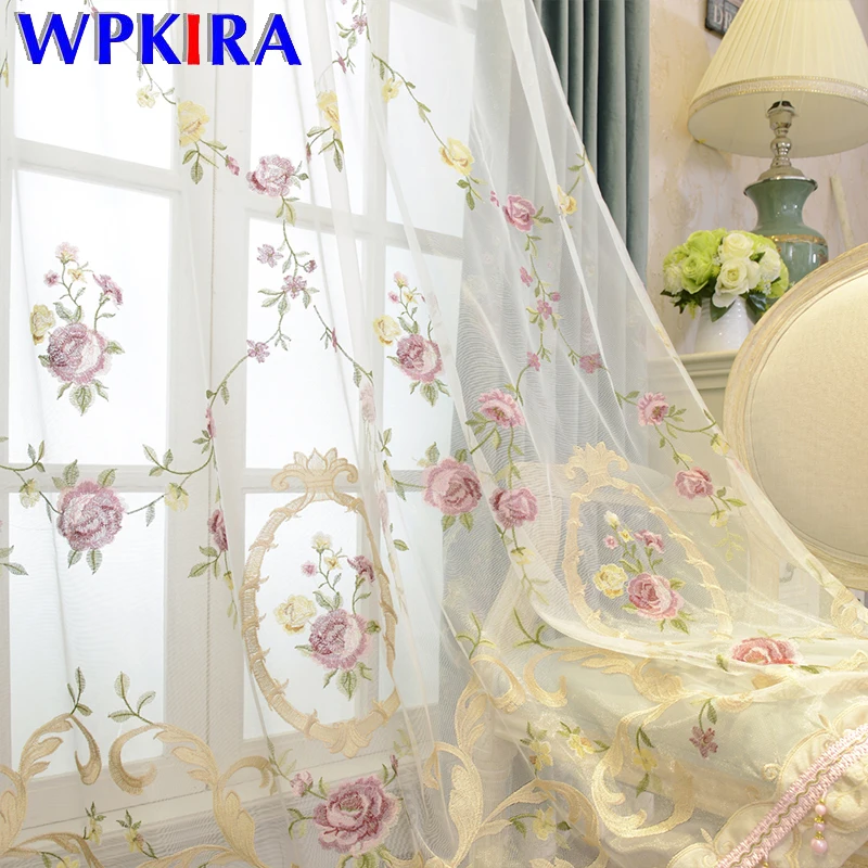 Европейский высококачественный голландский бархатный вышитый тканевый занавес для спальни гостиной декоративное окно портьеры роскошный Тюль WP424