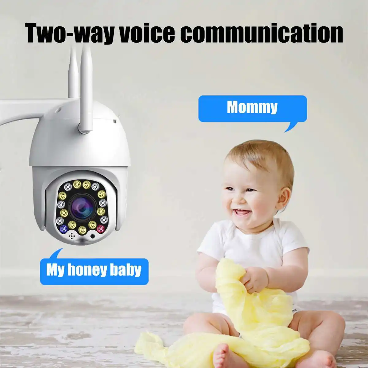  1080P PTZ IP Camera Wifi Outdoor Speed Dome Wireless Wifi Security Camera Pan Tilt 8X Digital Zoom 