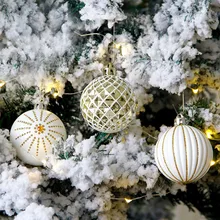 30 шт. рождественские мячики елочные шары висячие украшения для рождественской елки вечерние украшения Висячие украшения Декор кулон золотой висячий шар