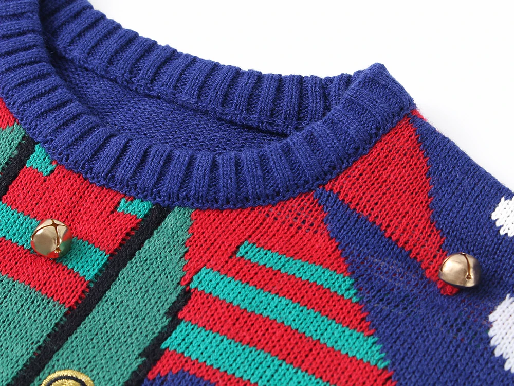 coat womens sweater female round neck christmas sweater cartoon