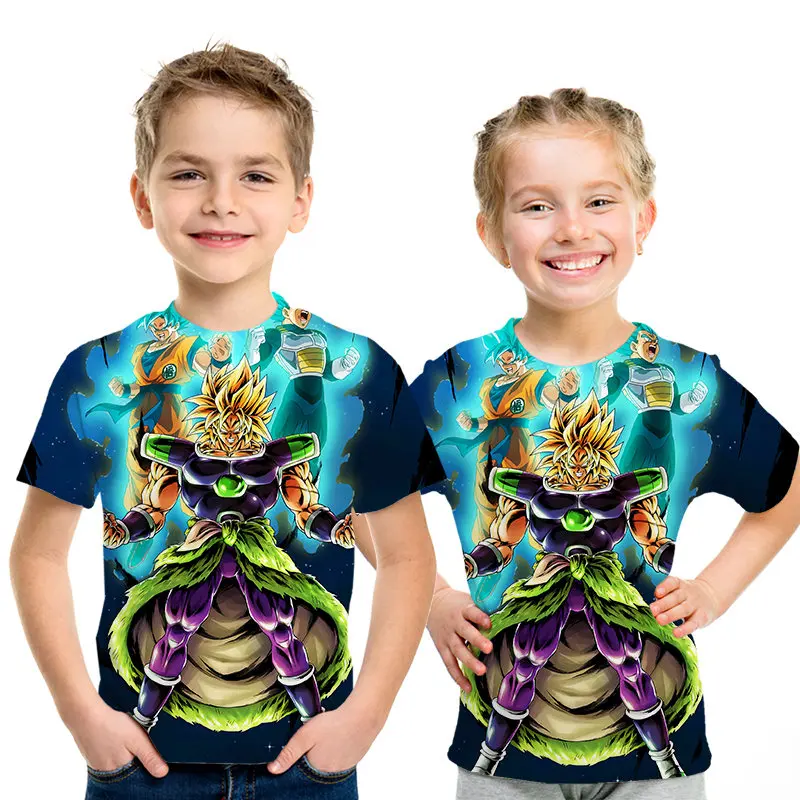 14 Новая детская футболка с 3D рисунком Dragon Ball Z Ultra Instinct Goku Super Saiyan God Blue Vegeta, летняя футболка с рисунком для мальчиков и девочек - Цвет: 14