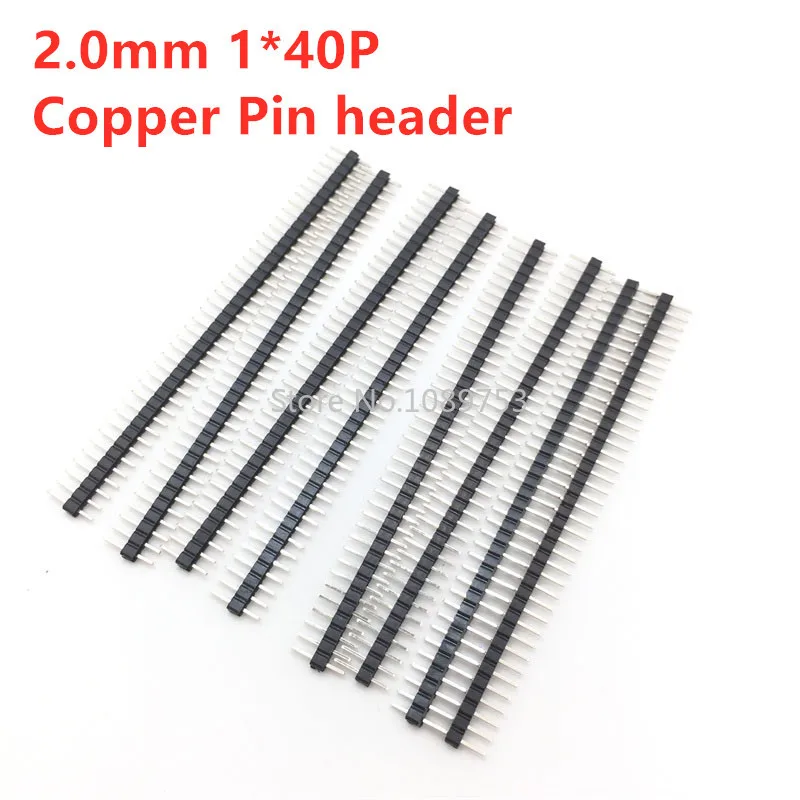 10 шт./лот 2 0 мм 40 Pin Мужской Однорядный штырьковый коннектор 1*40P разъем медный|Соединители| |