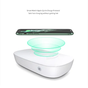 

Phone Wireless Charge USB Disinfection Box Multifunctional Portable UV Mobile Mask Quick Charging Sterilizing Case