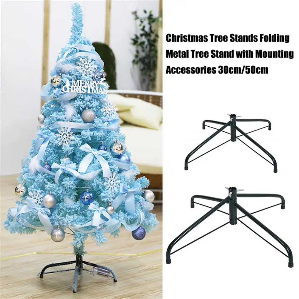  30cm/50cm Foldable Christmas Tree Stands Metal Christmas Tree Mounting Accessories For Christmas De
