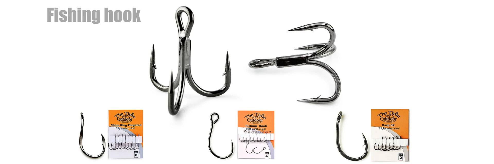 Description Picture 2 of itemThe Time 100pcs Barbed Hook High Carbon Steel Carp Hook Single Lure Fishing Hooks With Ring Fishhooks Anzuelos For Lure Spoon