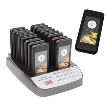 

16 Units Wireless Coffee Shop With Charging Dock Equipment Buzzer Restaurant Calling Pager Queuing Guest Waiting Accessories