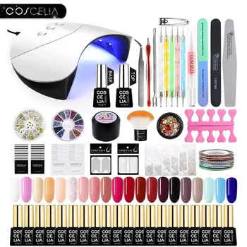 

COSCELIA New Manicure Set UV LED USB Lamp Dryer Nail Gel Set Tools For Manicure Nail Art UV Nail Polish Gel Kits