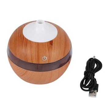 

300Ml Mini USB Air Humidifier Essential Oil Diffusers Wood Electric Humidifier with LED Night Light Mist Maker for Home