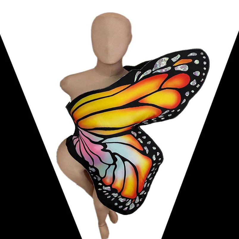 

Butterfly Wings Bodysuit Butterfly fairy costume halloween party cosplay singer club DS Show Performance Stage Wear Outfit
