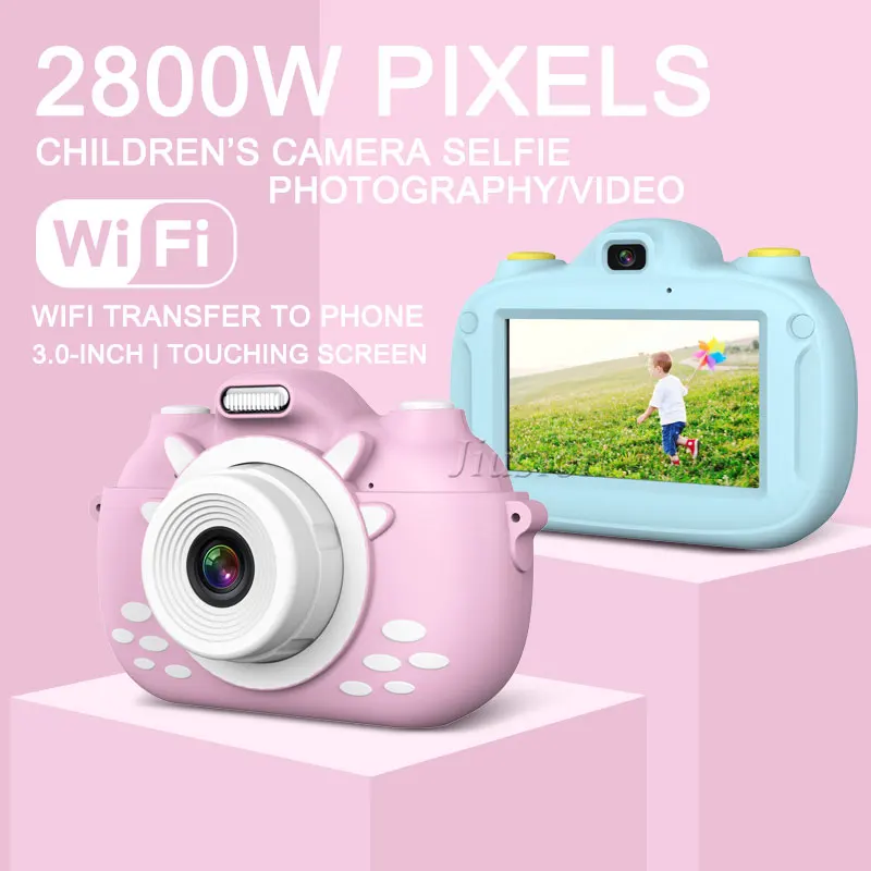 Детская камера 3 0 ''сенсорный экран двойной объектив WiFi передача HD 1080P