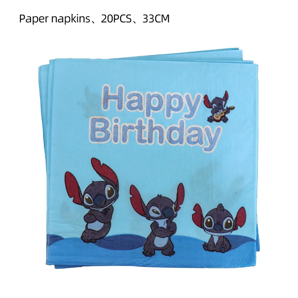 Bicchieri Di Carta Stitch | 250 Ml | Per Feste Compleanno Bambini | Decorazione Blu Con Personaggio - Foto 2