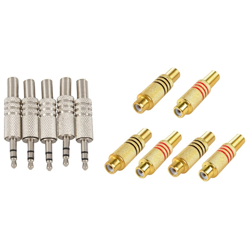 Conector soldadura de Audio de 3 polos, piezas, 3,5 Mm, tornillos de enchufe hembra, adaptador de conector en línea de Audio y vídeo - AliExpress Productos electrónicos