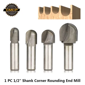 

1pc 1/2" Shank Corner Rounding End Mill Carbide Ball Nose Milling Cutter Round Router Bit Radius Milling Cutters