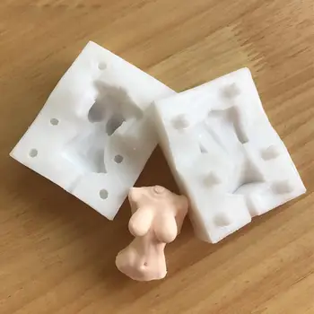 

Human Body Silica Gel Body Doll Mould Diy Men and Women 1PCS 4 Models Irregular Chocolate Cake Mold Man Fondant Silicone
